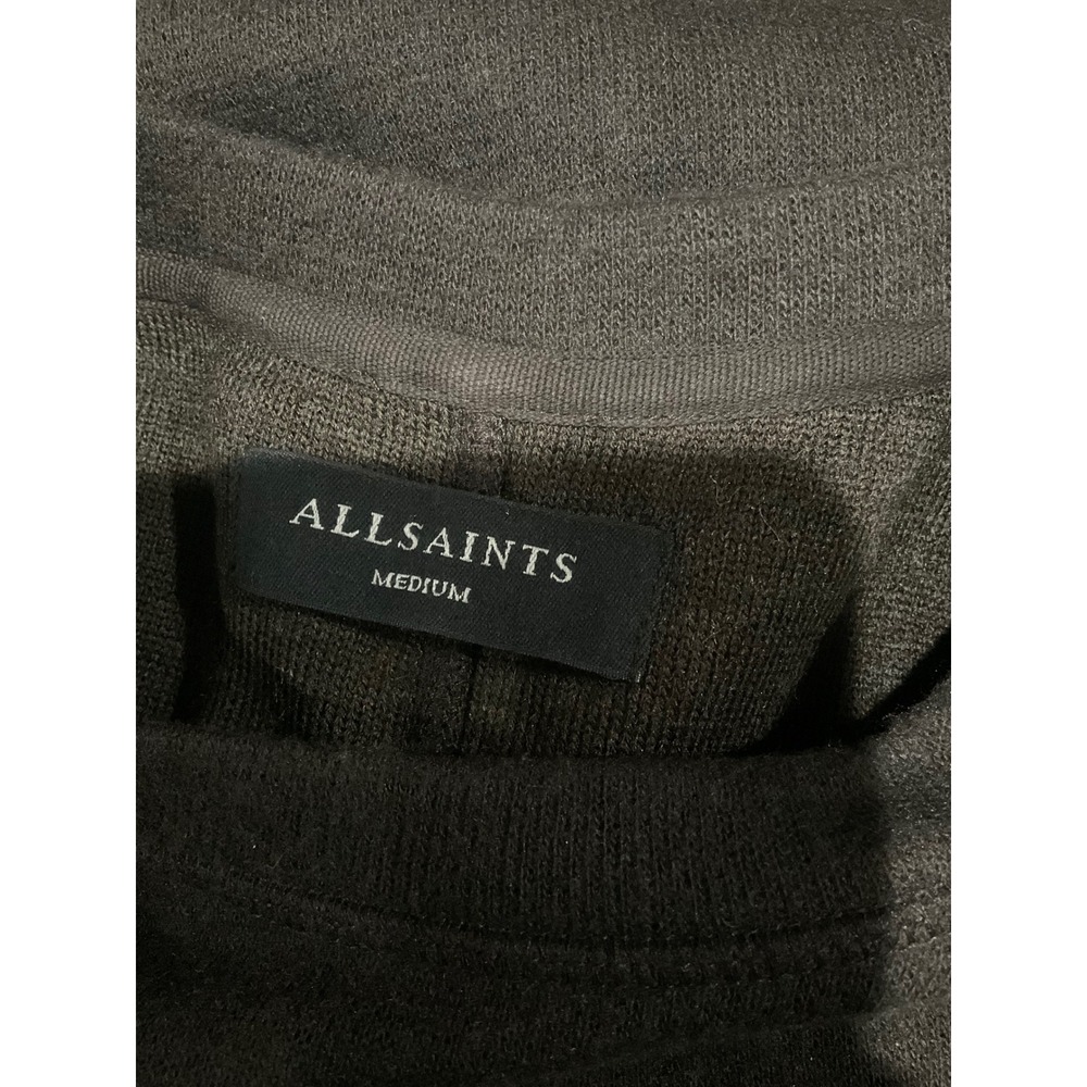 AllSaints Raven Sweatshirt Mens Black Ramskull Logo Crewneck Pullover medium - Picture 9 of 9